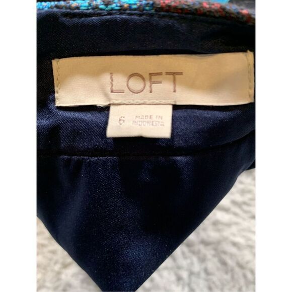 NWOT Loft Women's Multi Color Forest Blooms Floral Pencil Mini Skirt Size 6 - Picture 5 of 7